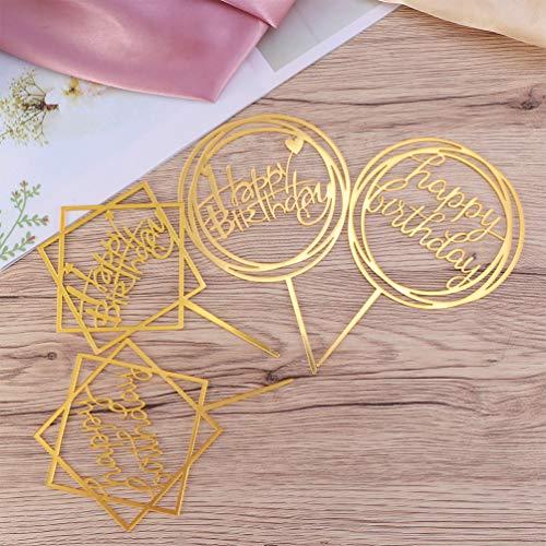 NUOBESTY NUOBESTY 6 Pcs Cake Toppers Cake Picks Dessert Table Decorative Supplies Fruit Picks Acrylic Topper for Cakes