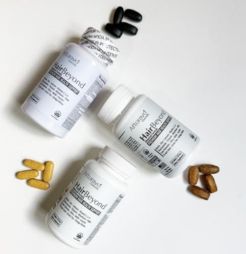 Afterave Essentials HairBeyond Advanced Hair Growth Formula, Improves Follicle & Scalp Strength For Stronger Growth, Hair Loss Protection, Vitamin A, C, E, B Complex Saw Palmetto Silica Zinc Calcium Niacin Thiamin Biotin