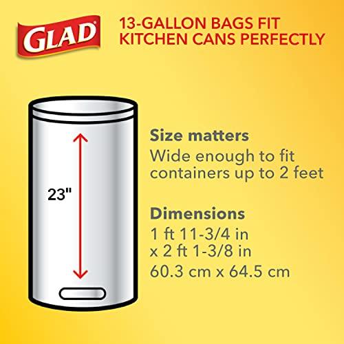 Glad Glad ForceFlex Tall Kitchen Trash Bags, 13 Gal, Gain Lavender, 110 Ct, Pack May Vary