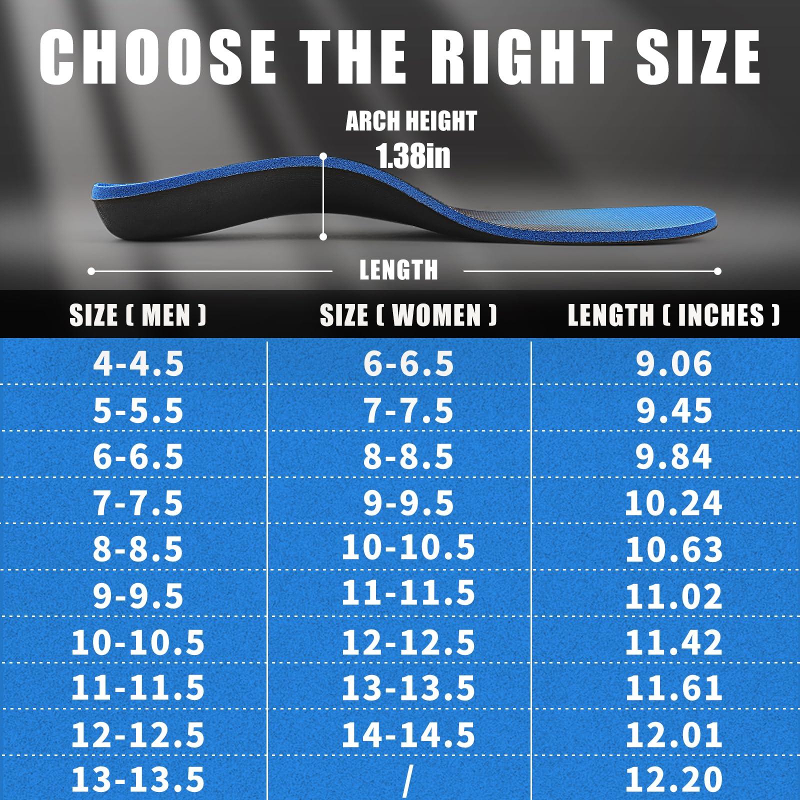 ZOEHERO Plantar Fasciitis Insoles for Men & Women,Heavy Duty Orthotic Inserts with Arch Support for Plantar Fasciitis Relief,Foot Pain Relief,Comfort Insoles for Standing All Day,Sprot,Hiking