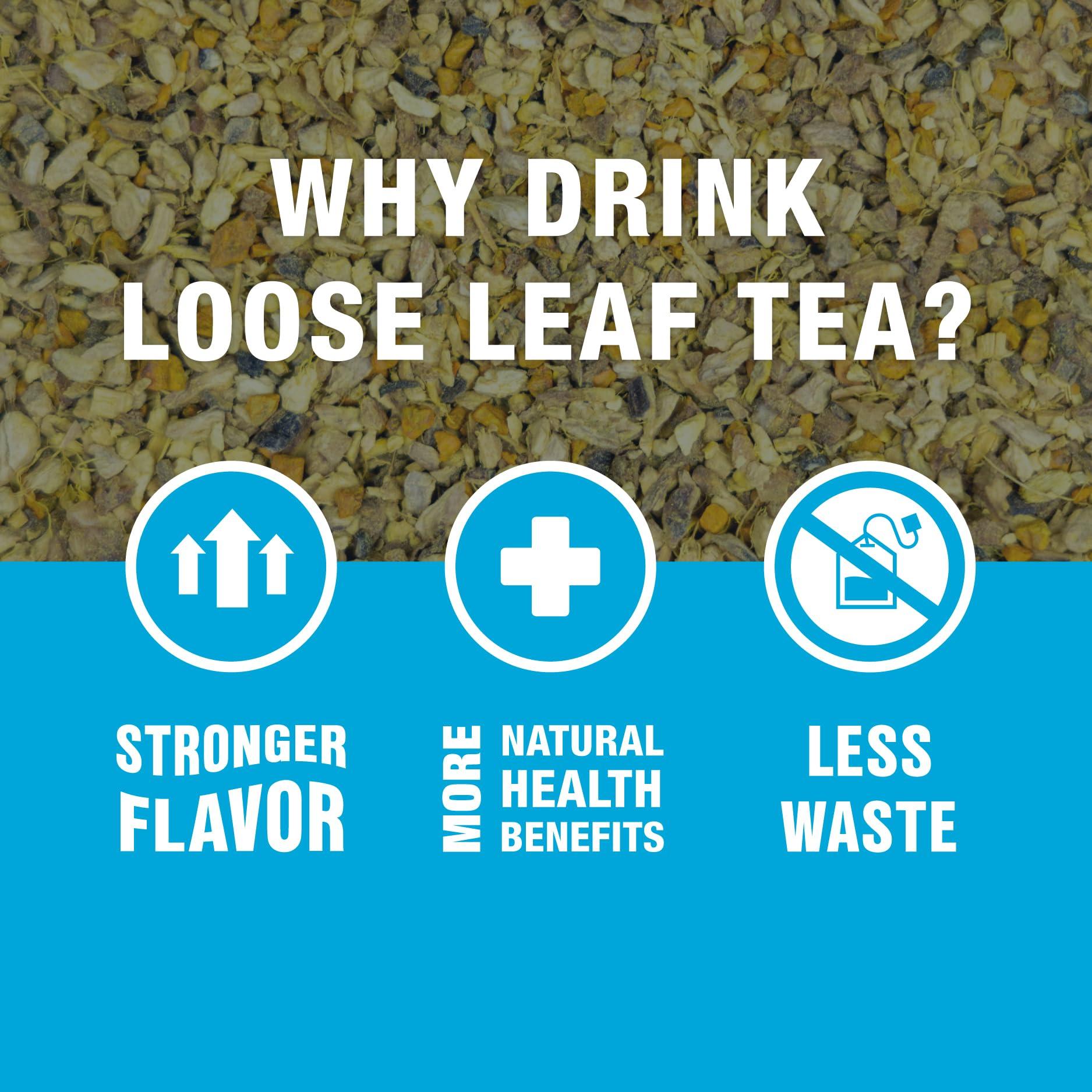 Tiesta Tea Tiesta Tea - Lemon Ginger Turmeric | Lemon Ginger Herbal Tea | Premium Loose Leaf Tea Blend | Non Caffeinated Herbal Tea | Make Hot or Iced Tea & Brews Up to 50 Cups - 5 Ounce Refillable Tin