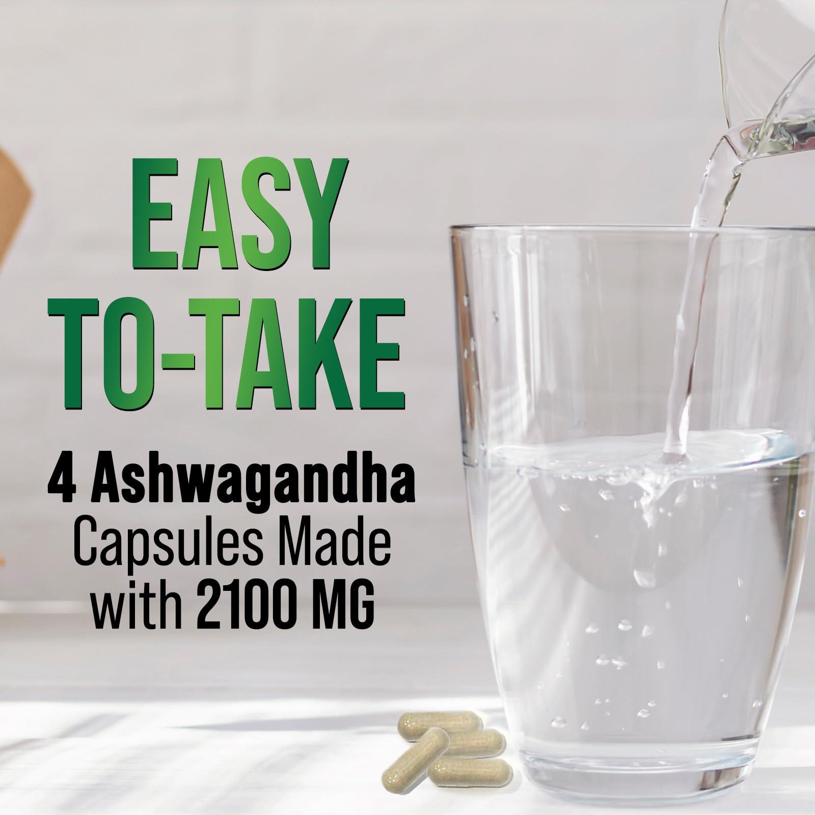 Nature\'s Strength Ashwagandha Extra Strength 2100mg - Ashwagandha Supplements for Women & Men, Antioxidant Support, Nature\'s Vegan Ashwagandha Powder, Ashwagandha Supplement, Non-GMO & Gluten Free - 60 Capsules