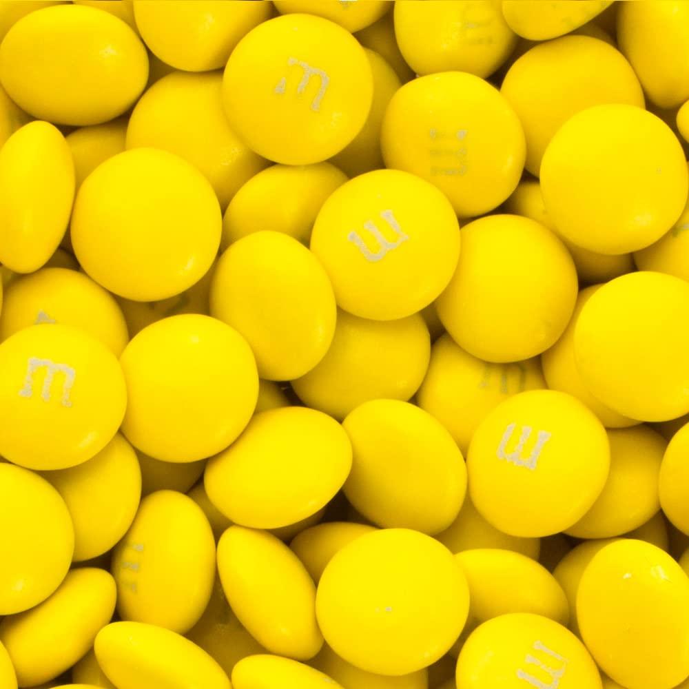Just Candy 1,000 Pcs Yellow Candy M&M\'s Milk Chocolate (2 lb, 1,000 Pcs)