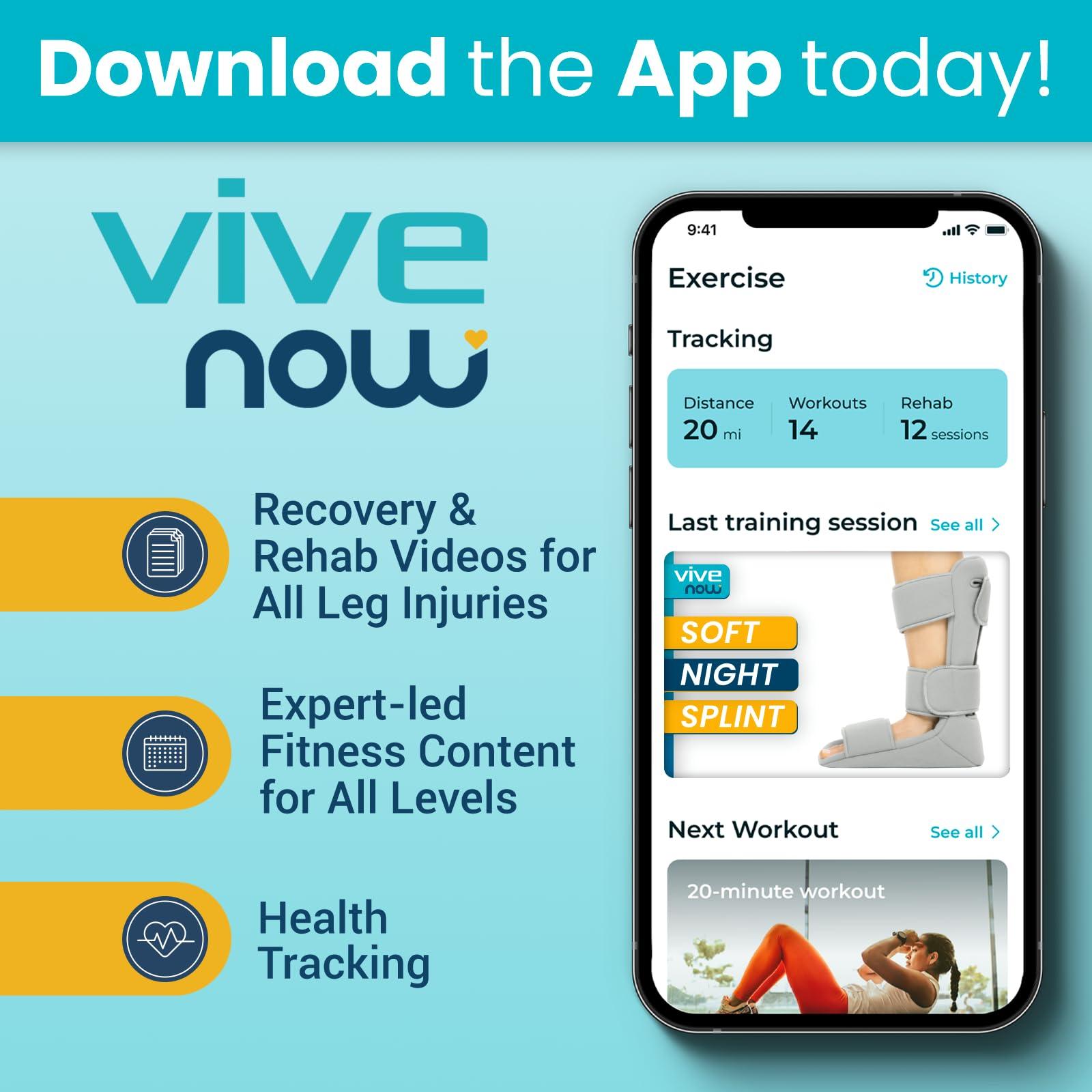 Vive Vive Plantar Fasciitis Night Splint Plus Trigger Point Stretch Wedges - Soft Leg Brace Support, Orthopedic Sleeping Immobilizer Stretch Boot (Medium: Men\'s: 5.5-8, Women\'s 7-9.5)