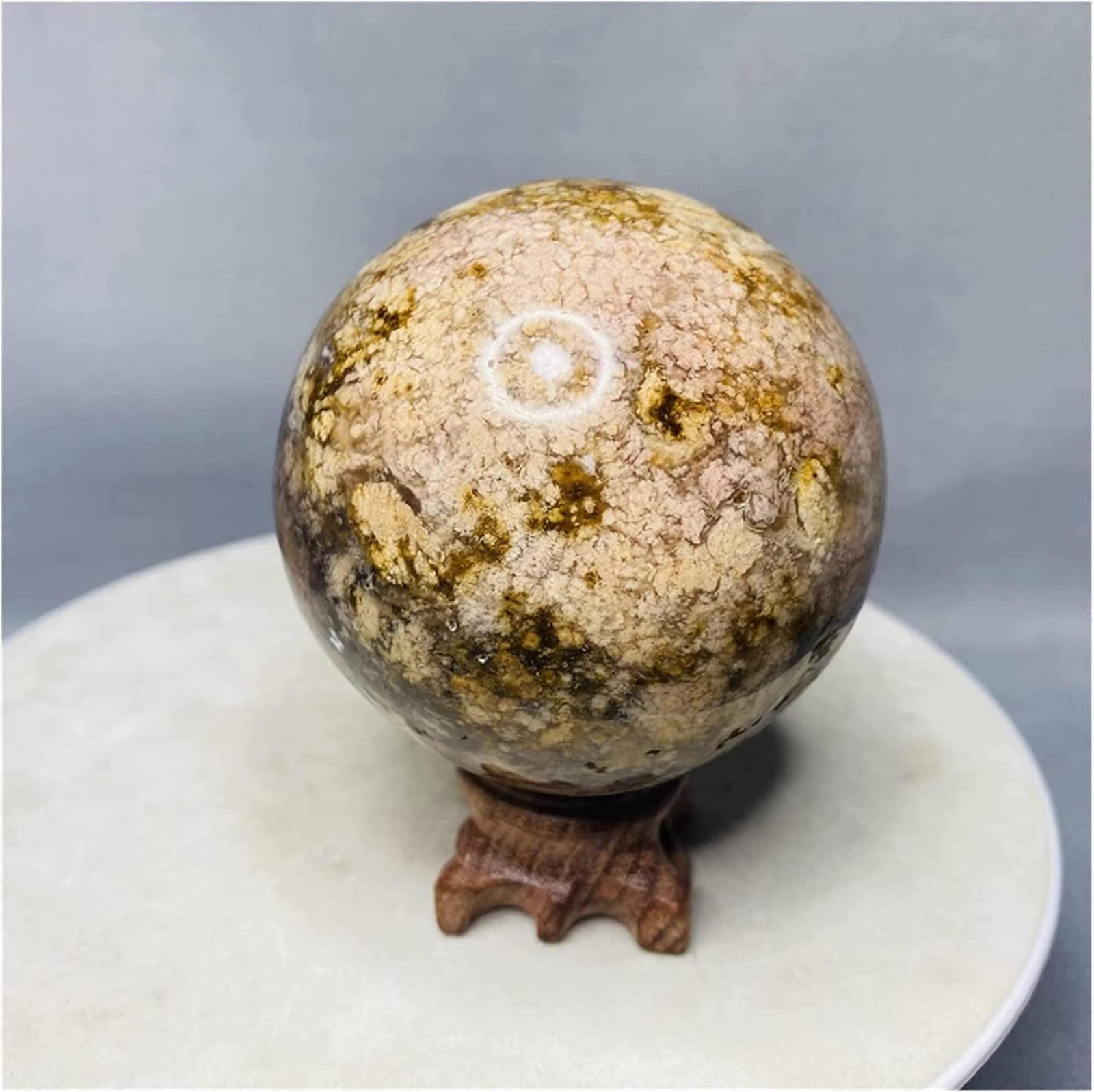AMHIL AMHIL Amethyst Rough Stone 82mm Natural Crystal Pink Amethyst Crystal Cherry Agate Geode Ball (Color : Size 78mm)