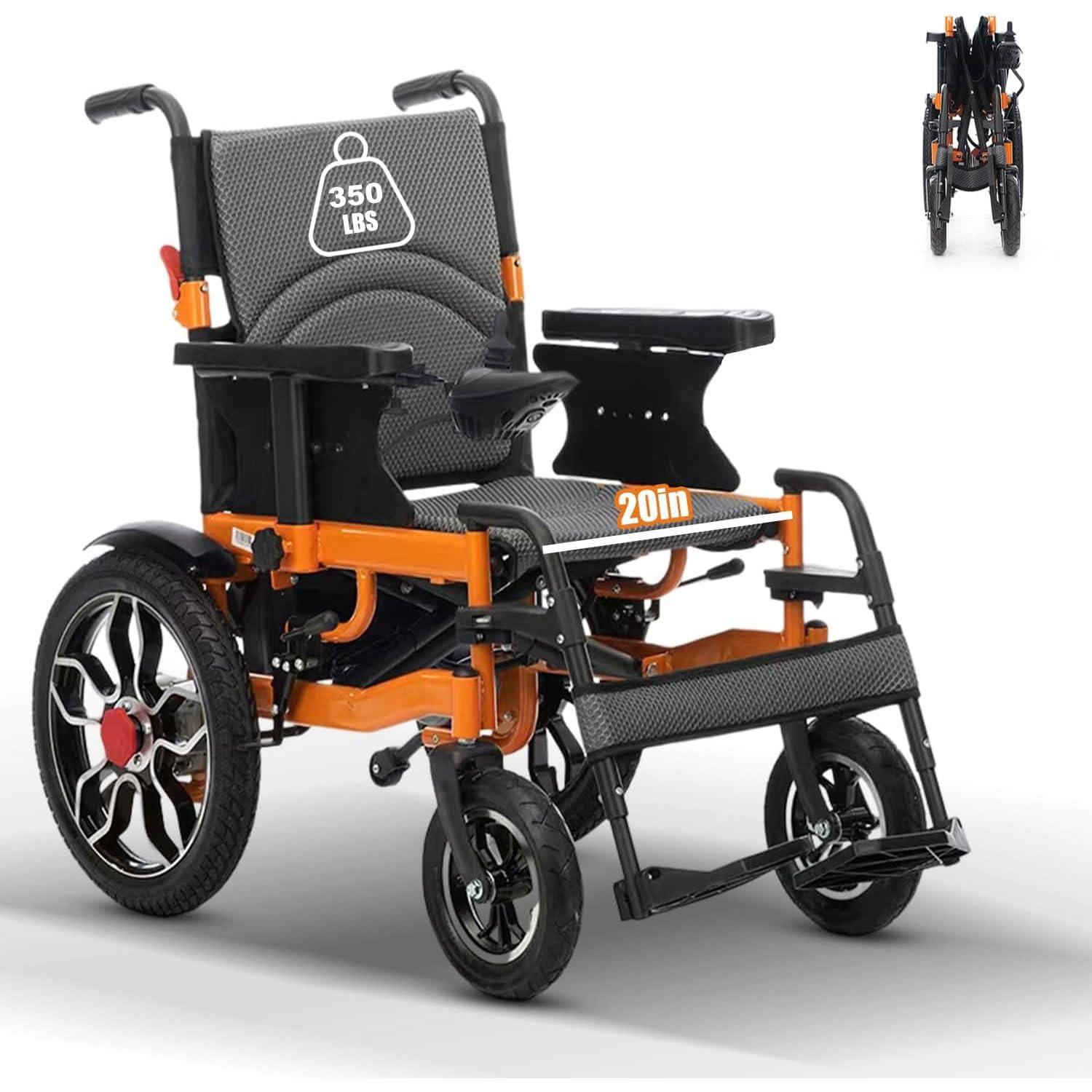 Vlemkk Electric Wheelchair for Adults,ightweight Foldable Power Wheelchair,500W Dual Motors,20Miles Longer Range Intelligent All Terrain Motorized Mobility Scooters for Seniors -Ships from USA