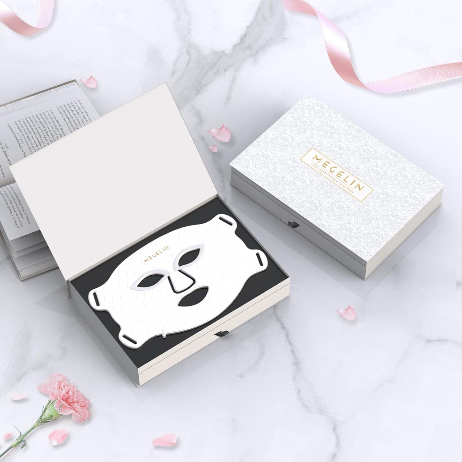 MEGELIN MEGELIN Led Red Light Therapy Mask,7 Colors Led Light Therapy Facial Mask