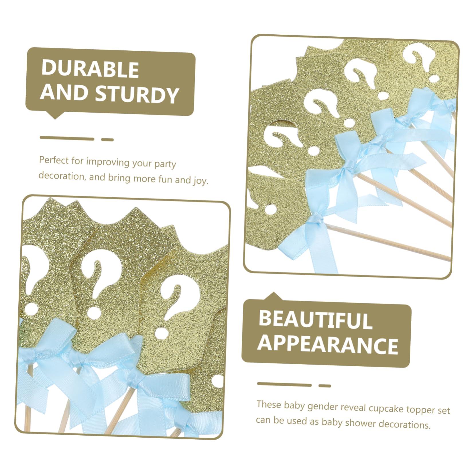 GANAZONO GANAZONO 4 sets Clothes Question Mark Cake birthday toppers for cakes birthday cupcake topper or blue cakes toppers pink happy birthday decorations cupcake toothpick baby Paper boy