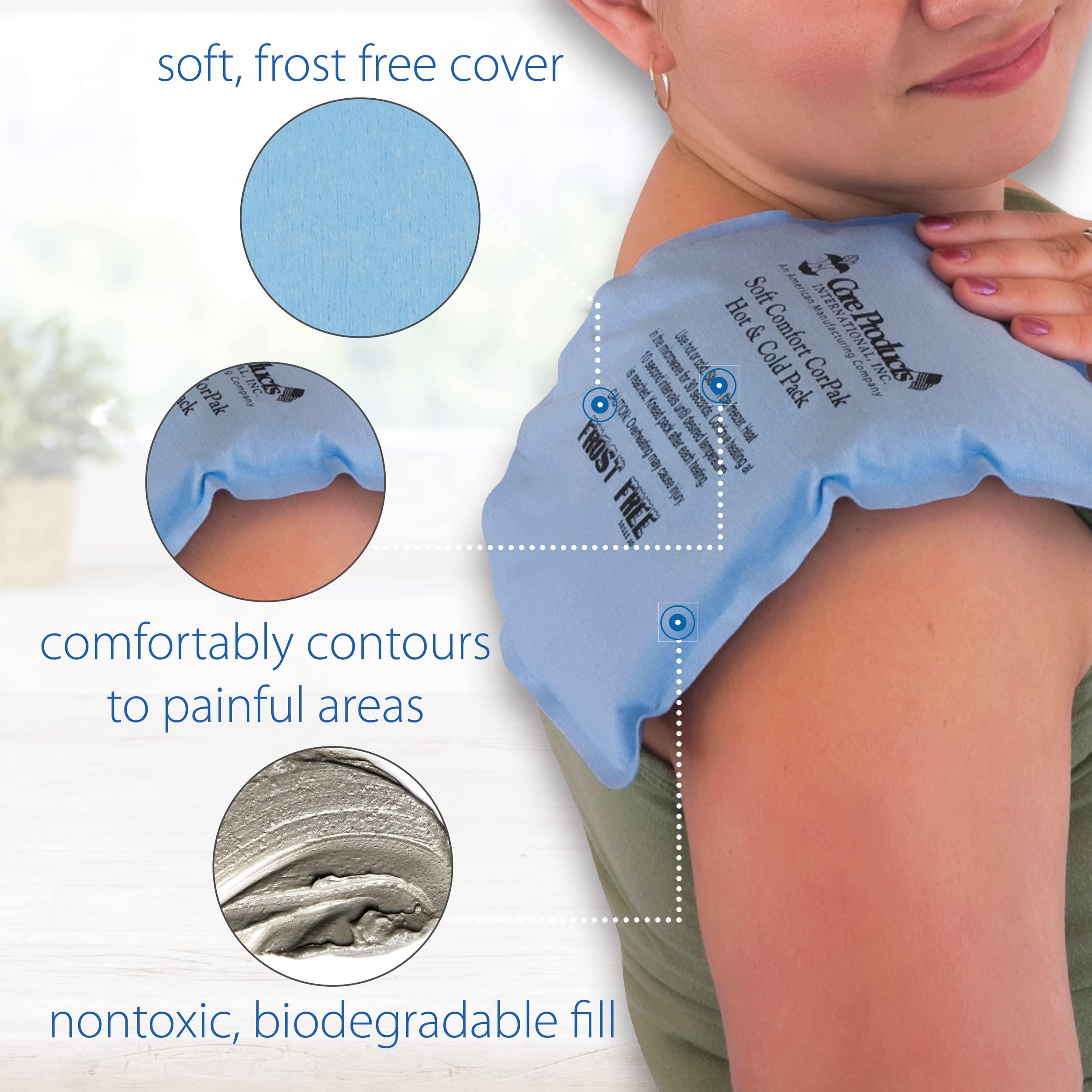 Core Products Core Products Soft Comfort CorPak, No Frost Hot and Cold Therapy Pack - 6\" x 10\", Made in the USA- 2 Pack