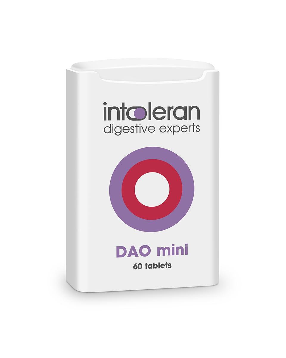 Intoleran Intoleran DAO Mini Digestive Enzymes - 60 Tablets | Supplement for Histamine Intolerance & DAO Deficiency | Healthy Histamine Levels | 30,000 HDU Pure Diamine Oxidase (DAO) Enzyme | Coated