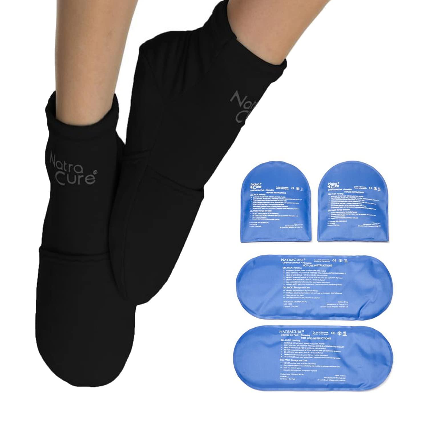 NatraCure NatraCure Cold Therapy Socks and Extra Gel Packs Bundle - Size: L/XL
