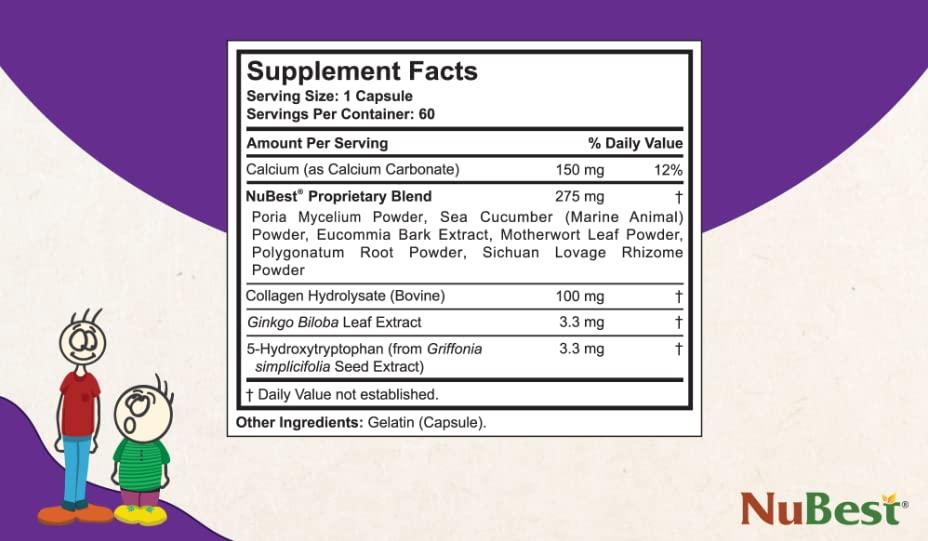 NuBest NuBest Tall - Powerful Formula for Strong Bones, Immunity & Healthy Development with Calcium, Collagen & Herbs - for Children (5+) & Teens Who Don’t Drink Milk Daily - 2 Pack | 2 Months Supply