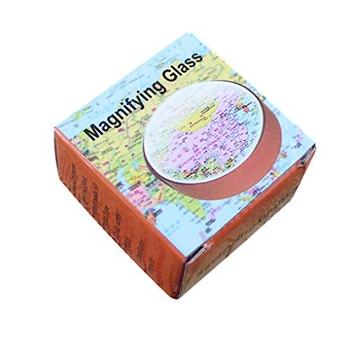 Clobeau Magnifying Glass,6X Dome Paperweight Magnifier Mirror 60mm/2.4" Golden Round Desktop Magnifying Glass Lens Reading Aid, Easy to Grip for Reading Small Print Coins Maps Objects Hobby Art Crafts