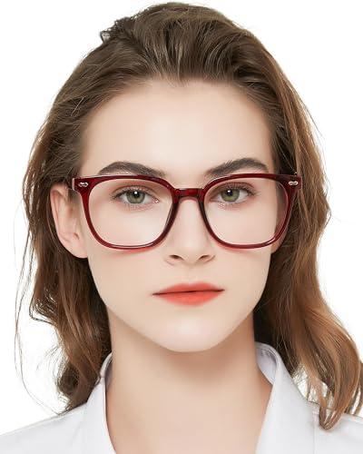 MARE AZZURO MARE AZZURO Oversized Reading Glasses 2.00 Women Large Square Readers 100 125 150 175 200 225 250 275 300 350 400 500 600 (Red, 2.0)