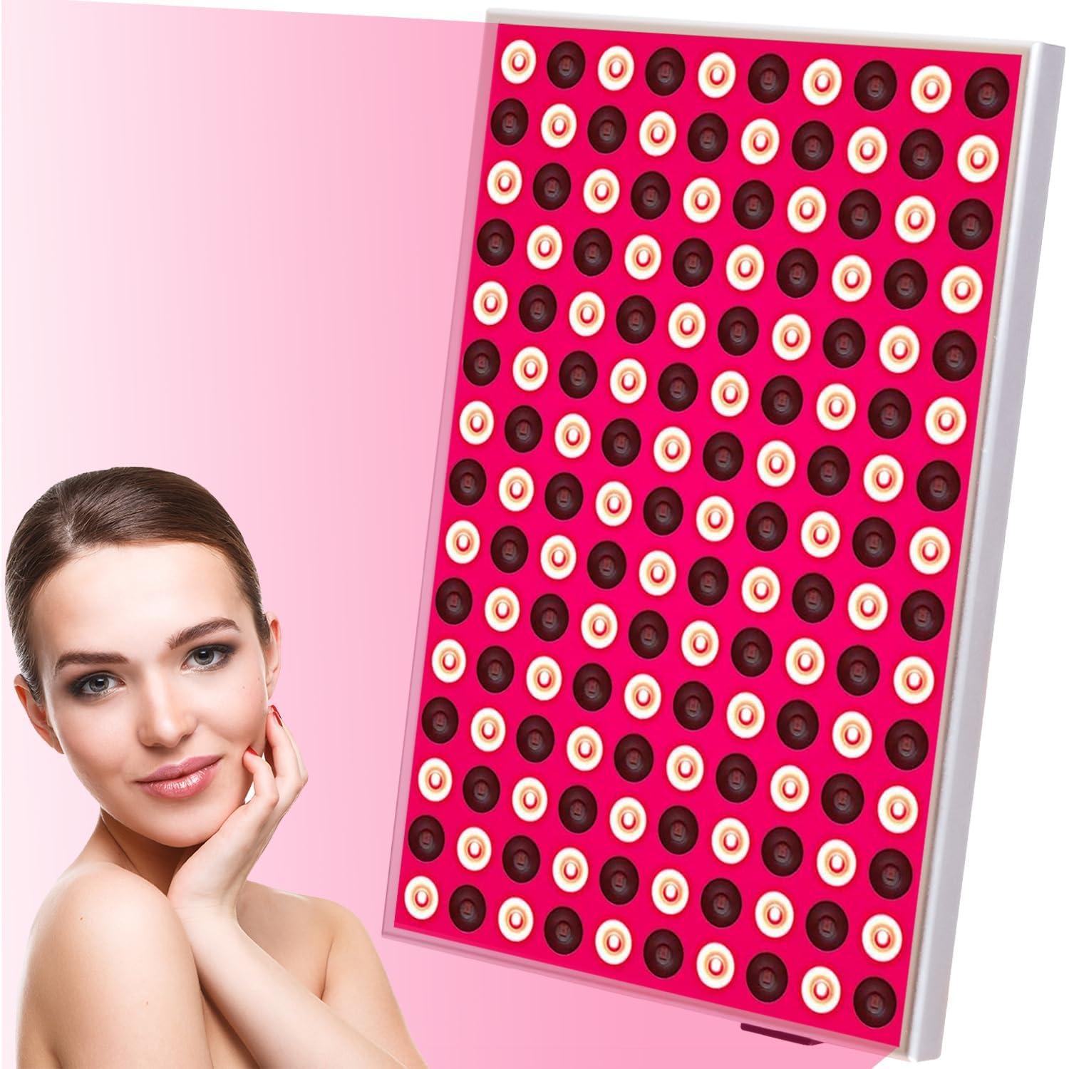 Osunby Red Light Therapy, Red Light Therapy for Body Face, Red Light Panel Near Infrared 850nm and Deep Red 660nm for Pain Relief and Skin Improved