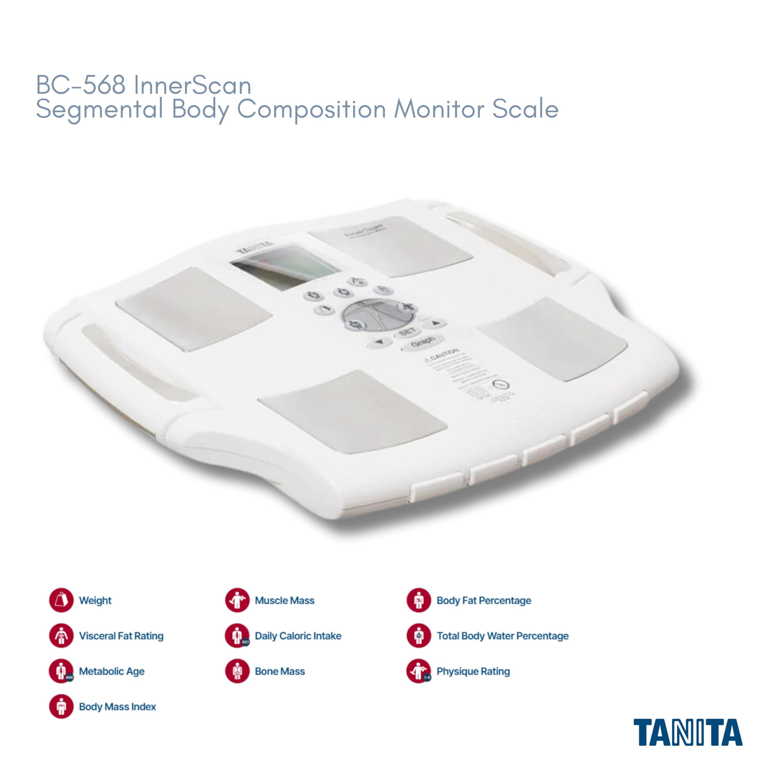 TANITA Tanita BC-568 InBody Digital Scale - Japan Technology Segmental Body Composition Analyzer with Smart BMI, Fat, Muscle Mass Measurement, and Nutrition Tracking - FDA Cleared, HSA/FSA Eligible