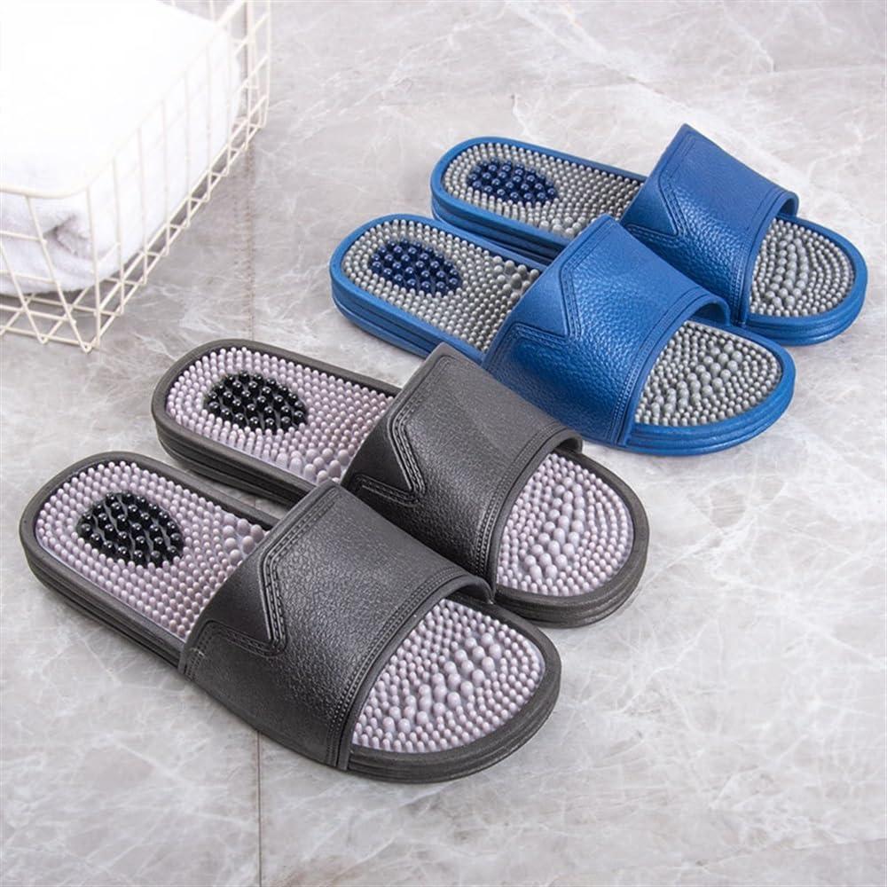 LUXRUB Acupressure Foot Reflexology Massage Slippers Women Men Foot Pain Relief Massage Sandals Promoting Blood Circulation Myofascial Release Trigger Point Acupuncture (Color : Blue/Grey, Size : 7.5/8)