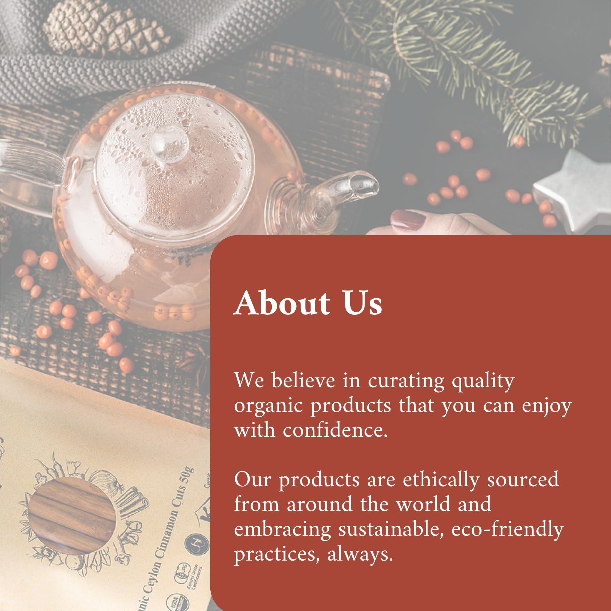 Organic Spice Shop Organic Ceylon Cinnamon Powder | Certified USDA Organic and Kosher| Ceylon Cinnamon Powder Organic from Sri Lanka | Organic Cinnamon Ceylon from Sri Lanka| Premium Quality True Cinnamon Powder | 7 oz (200g) Eco-Friendly Resealable Bag