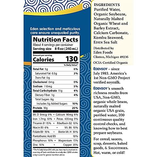Eden Original EdenSoy, 32 fl oz, Eden Organic Soymilk, Non-GMO, Vegan