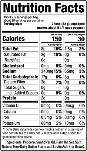 SkinnyPop SkinnyPop Butter Microwave 2.8 Oz, (Pack of 12)