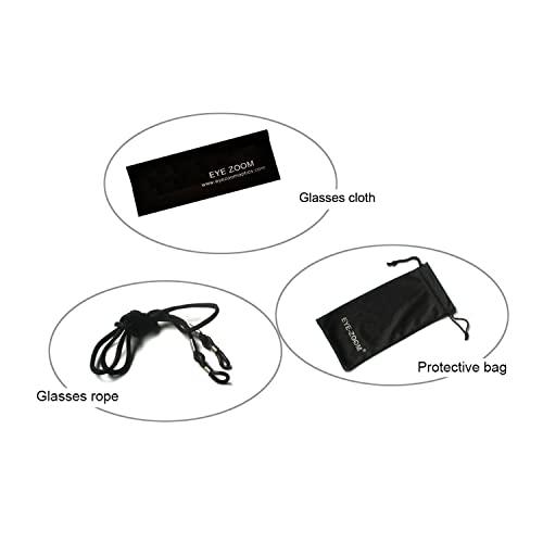 EYE ZOOM EYE ZOOM 3 Pack Metal Frame Aviator Style Reading Glasses with Spring Hinge (Brown, Strength: +1.50)