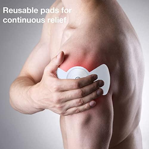 OrthoTape TENS & PMS Tens Unit Machine Therapy | Bluetooth APP Controlled | Back Pain Knee Pain Muscle Recovery - OrthoTape (Black |SM9187-SBK|)