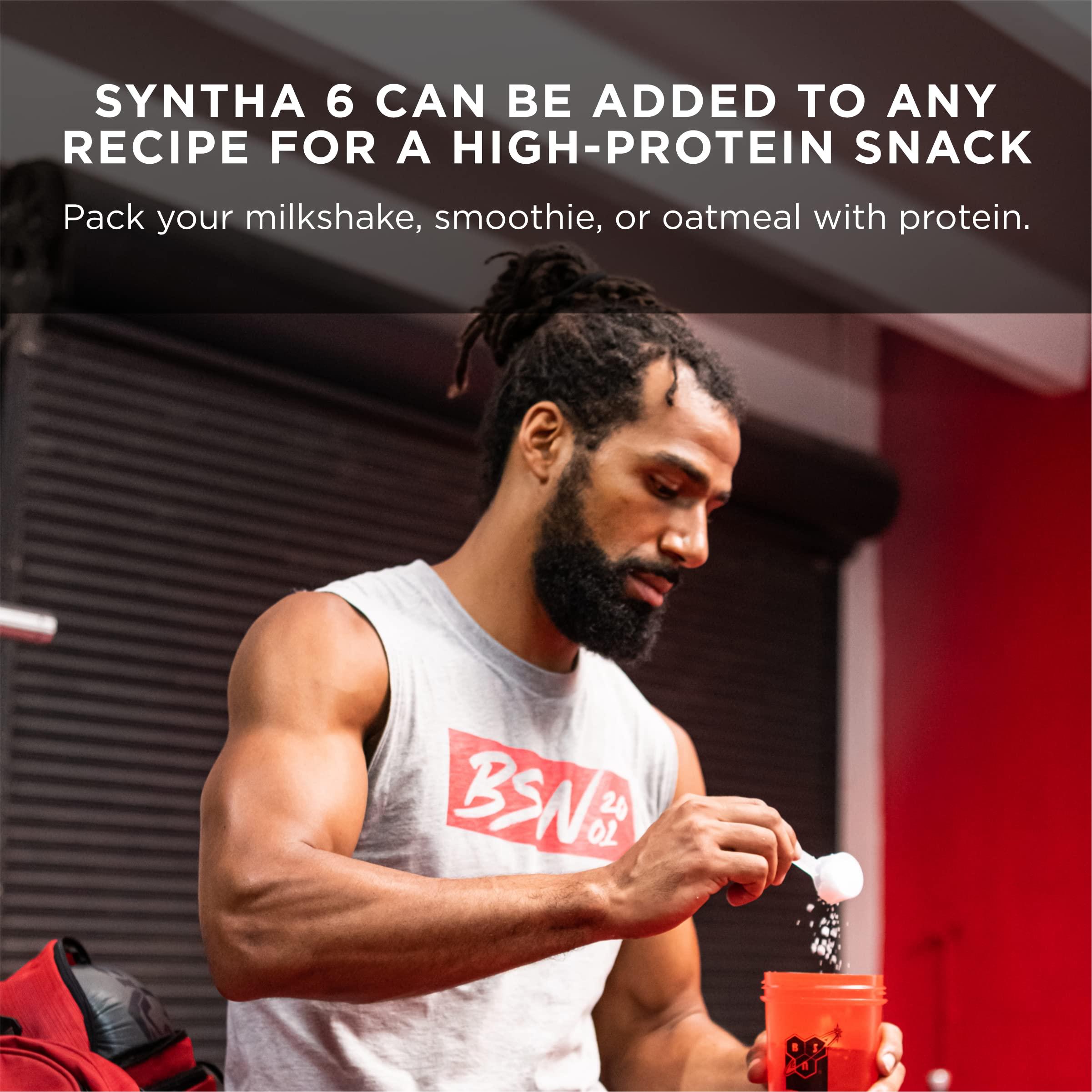 BSN BSN SYNTHA-6 Whey Protein Powder, Strawberry Protein Powder with Micellar Casein, Milk Protein Isolate, Strawberry Milkshake, 28 Servings (Packaging May Vary)