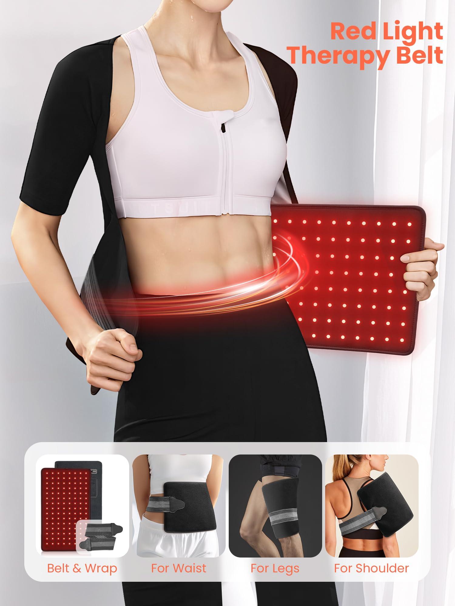 INTEO Red Light Therapy for Body, Infrared Light Therapy Lamp with Stand Portable 660nm 850nm Red Light Therapy for Face Back Home Heating Red Light Therapy Wrap Belt Gift for Women Men