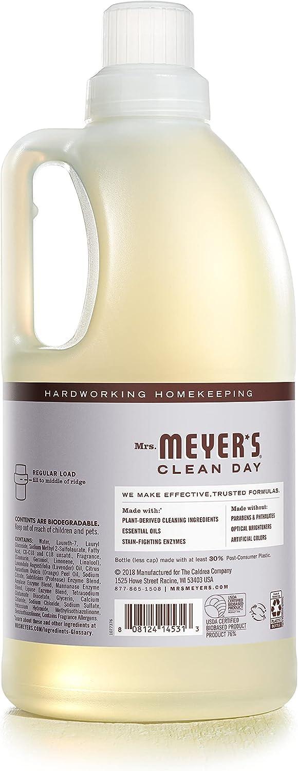 MRS. MEYER'S CLEAN DAY Mrs. Meyers Clean Day Lavender Laundry Detergent Concentrated Loads Per Bottle (64 Fl Oz (Pack of 4))