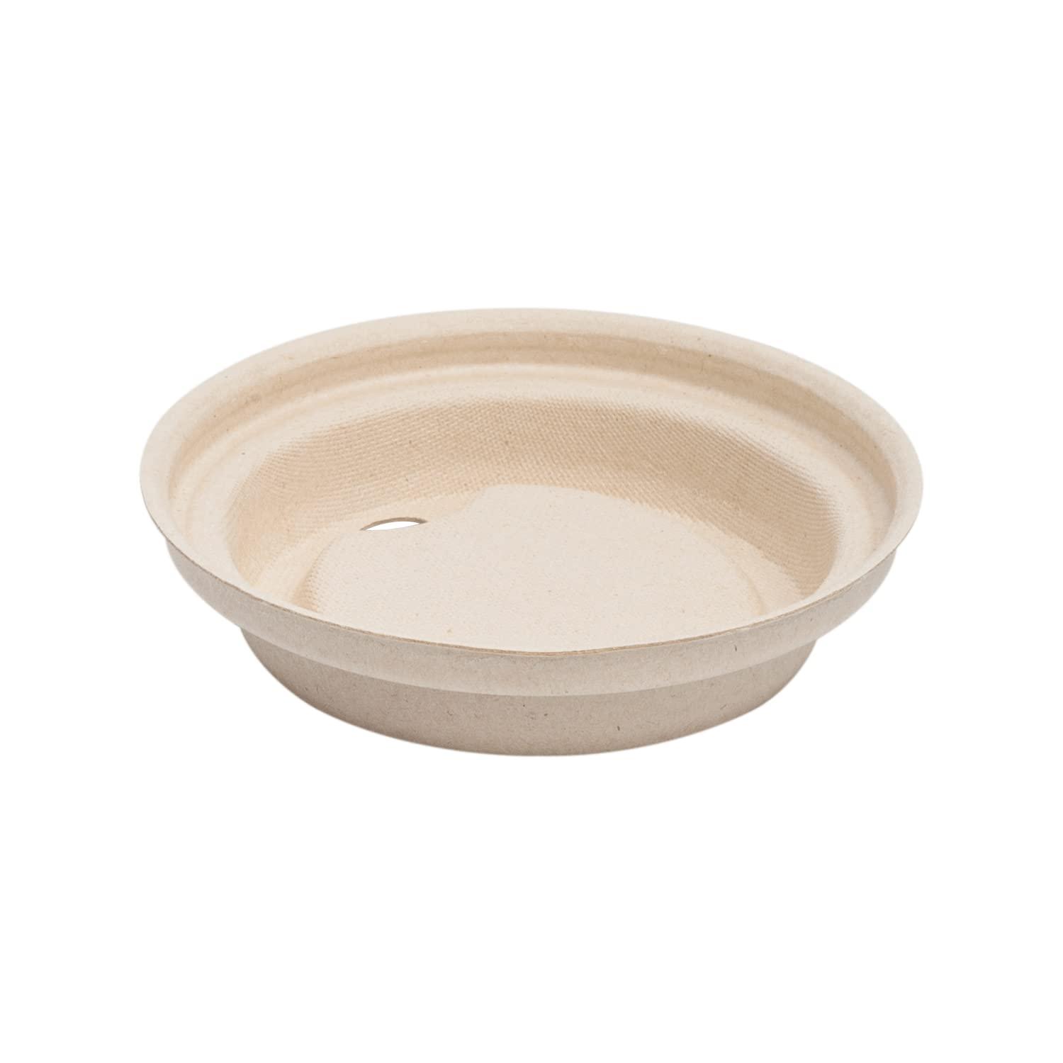 KARAT EARTH KARAT EARTH KE-BDL516N 90mm PFAS Free Bagasse Sipper Dome Lid for 10-24 oz. Hot Cup, Natural - Case of 500 pcs