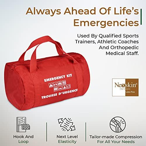 NexSkin Nexskin 3\" Letex Free Bandges - Comfort Elastic Bandage with Single Hook & Loop Closure - White, 6 Pack