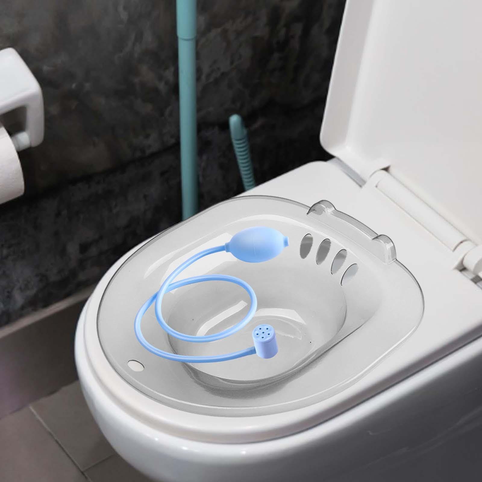 Generic Sits Bath Washing Bowl, Cleansing Basin Sitting Bath Hip Bath Tub, Women Elderly Toilet Seat Sitz Bath Basin for Travel Hotel, Grey B