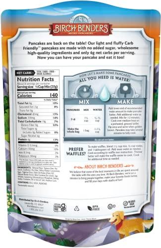 Birch Benders Keto Pancake & Waffle Mix by Birch Benders, High Protein, Gluten-free, Keto-Friendly, 10 oz (Pack of 6)