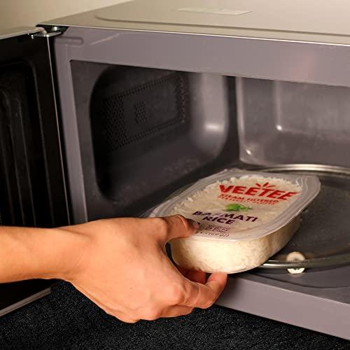 VeeTee Veetee Basmati Rice - 2 Minute Rice Microwavable Meals - Instant Rice Meals Ready to Eat Gluten Free Precooked Rice - 9.9oz (Pack of 6)