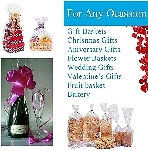 JOYIT JOYIT 330 ft Clear Cellophane Wrap Roll (31.5 in x 330 ft) - 3 Mil Thicken Cellophane Roll, Clear Cellophane Bags Large, Clear Wrapping Paper for Flower Gift Baskets Wrap31.5\" fold into 16