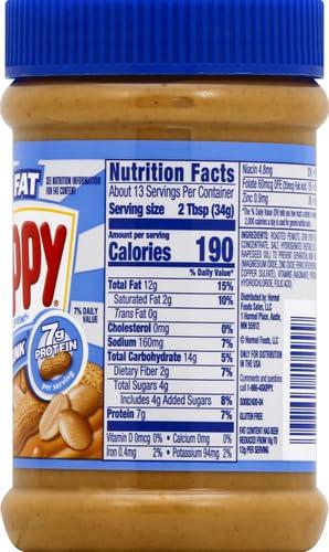 SKIPPY SKIPPY Reduced Fat SUPER CHUNK Extra Crunchy Peanut Butter Spread, 16.3 Ounce