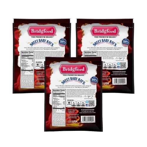 Bridgford Bridgford Sweet Baby Rays Beef Jerky Sweet N Spicy 3.25 oz Pack of 3 - High Protein Sweet and Spicy Beef Jerky for Your Dietary Preference - Ready-to-Eat Spicy Beef Jerky for On-the-Go Snacking