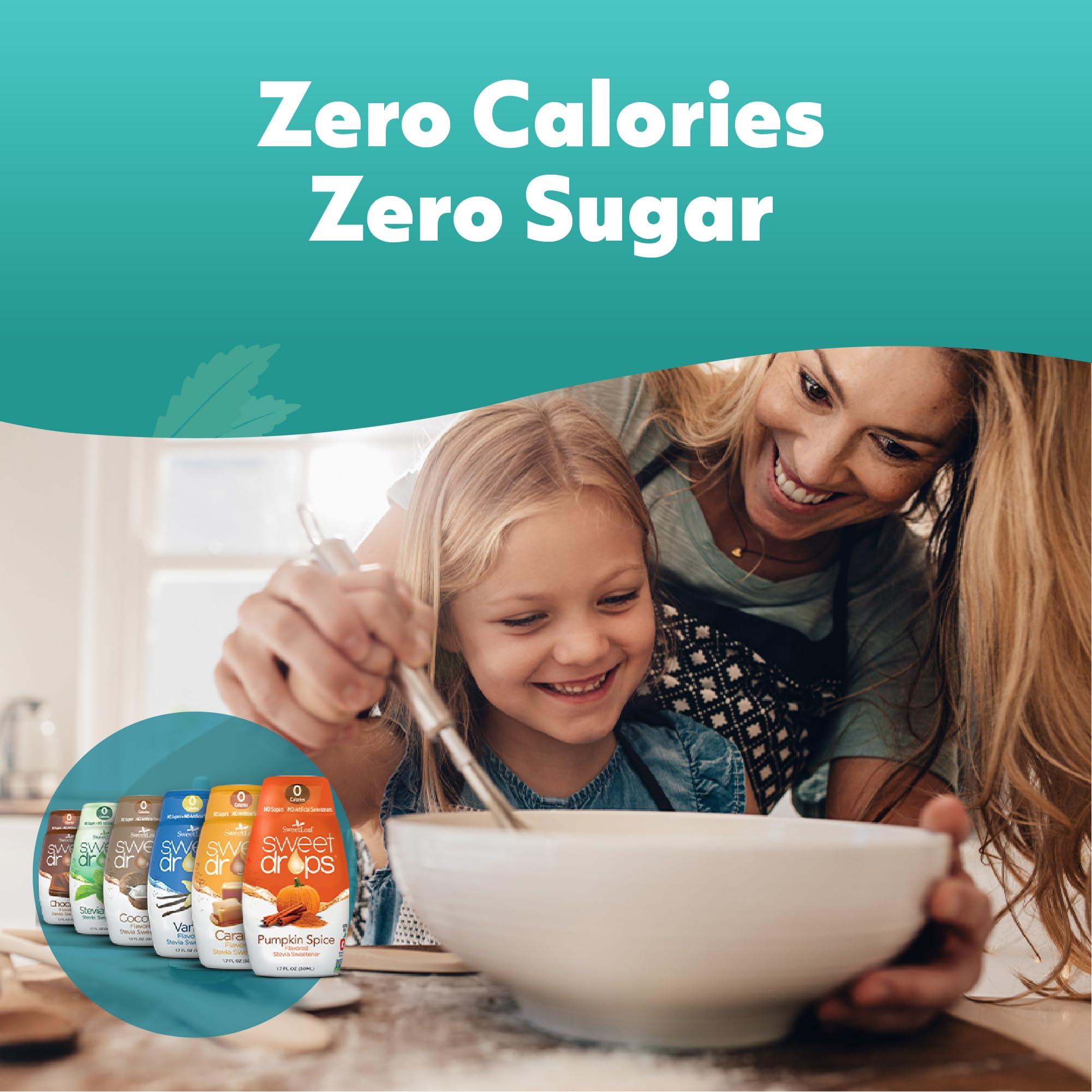 SweetLeaf SweetLeaf Sweet Drops - Flavored Stevia Liquid Sweetener, Stevia Extract, Zero Calories, Gluten Free, Keto Friendly, Non GMO, Natural Flavors, Sugar Alternative - Chocolate, 1.7 Fl Oz (Pack of 1)