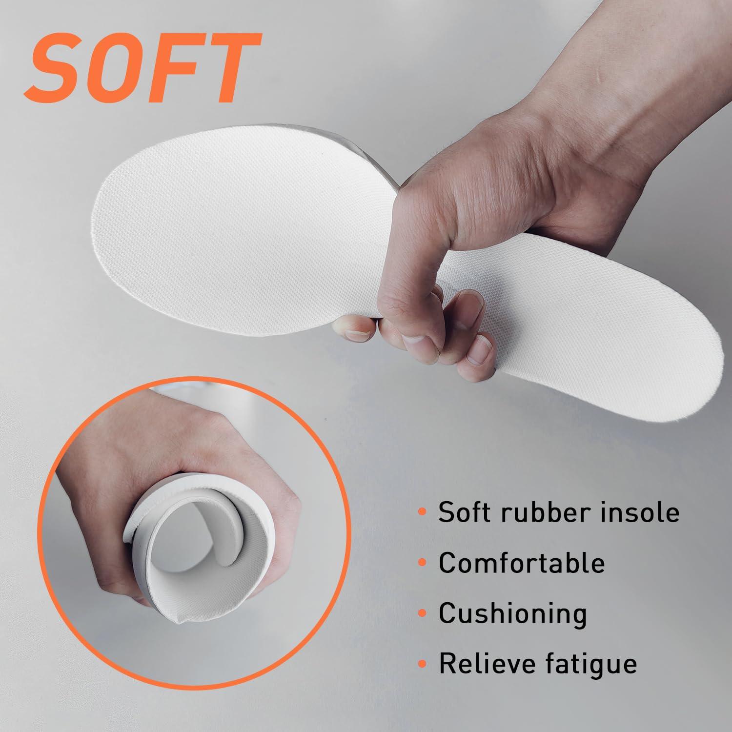 NDTEZUGT Shoe Insoles for On Cloud Men\'s Shoes Replacement, Comfort PVC Inner Sole Footwear Inserts for Light-Weight and Cushion Shock Absorbing (White,US Men8.5-EU42)