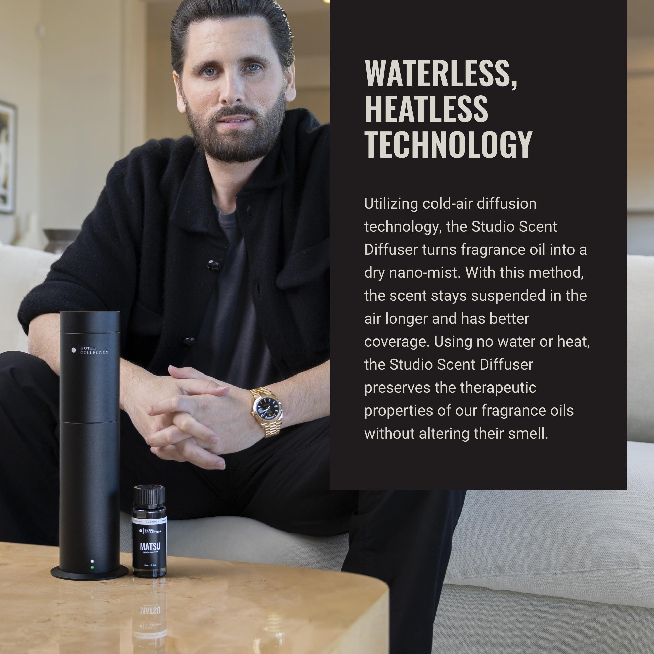 Hotel Collection Hotel Collection-Studio Pro Essential Oil Diffuser-600 sq ft Coverage-Cordless & Portable with Remote-Cold-Air Diffusion Technology-Air Freshener-Champagne-Works Exclusively with Pro Pod Bottles