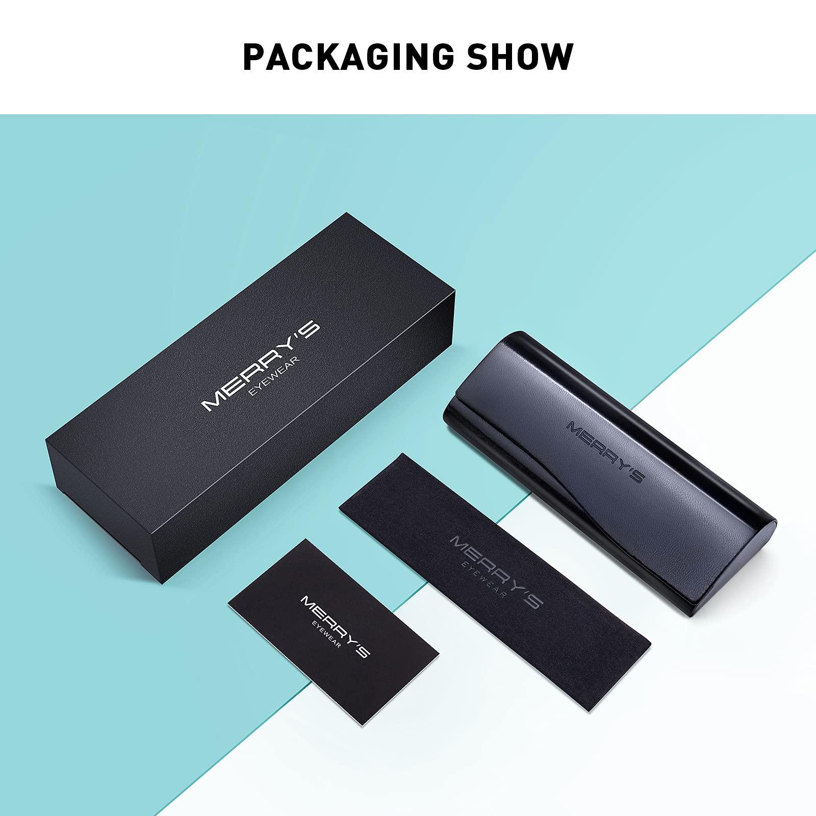 MERRY'S MERRY'S Fashion Blue Light Blocking Glasses - Reading Glasses Metal Frame Spring Hinge Readers for Men Eyeglasses (Blue-52MM, 2.00)