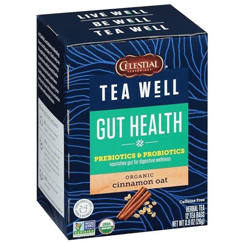 Celestial Seasonings Celestial Seasonings TeaWell Herbal Tea, Gut Health, Organic Cinnamon Oat, 12 Count