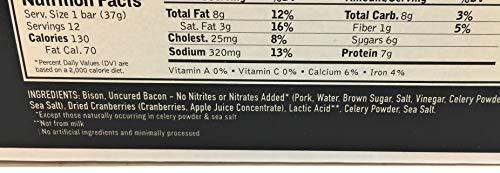 Epic Provisions EPIC PROVISIONS Bacon Cranberry Bison Bar 12 Count, 1.3 OZ