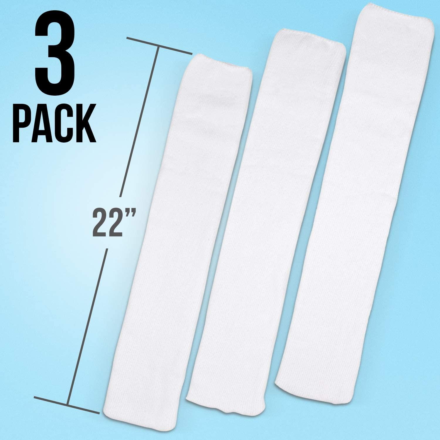 IMPRESA IMPRESA [3 Pack] Replacement Sock Liner for Aircast Compression Walking Boot or Walker Brace - Breathable Orthopedics Socks for Cast Boot - Walking Boot Socks for Women and Men - One Size Fits Most