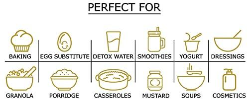 Food to Live Food to Live Organic Golden Flaxseed Meal, 8 Ounces Cold-Milled Flax Seeds. Non-GMO, Raw, Kosher, Vegan Bulk. Rich in Omega-3, and Dietary Fiber. Vegan Egg Substitute. Great for Baking