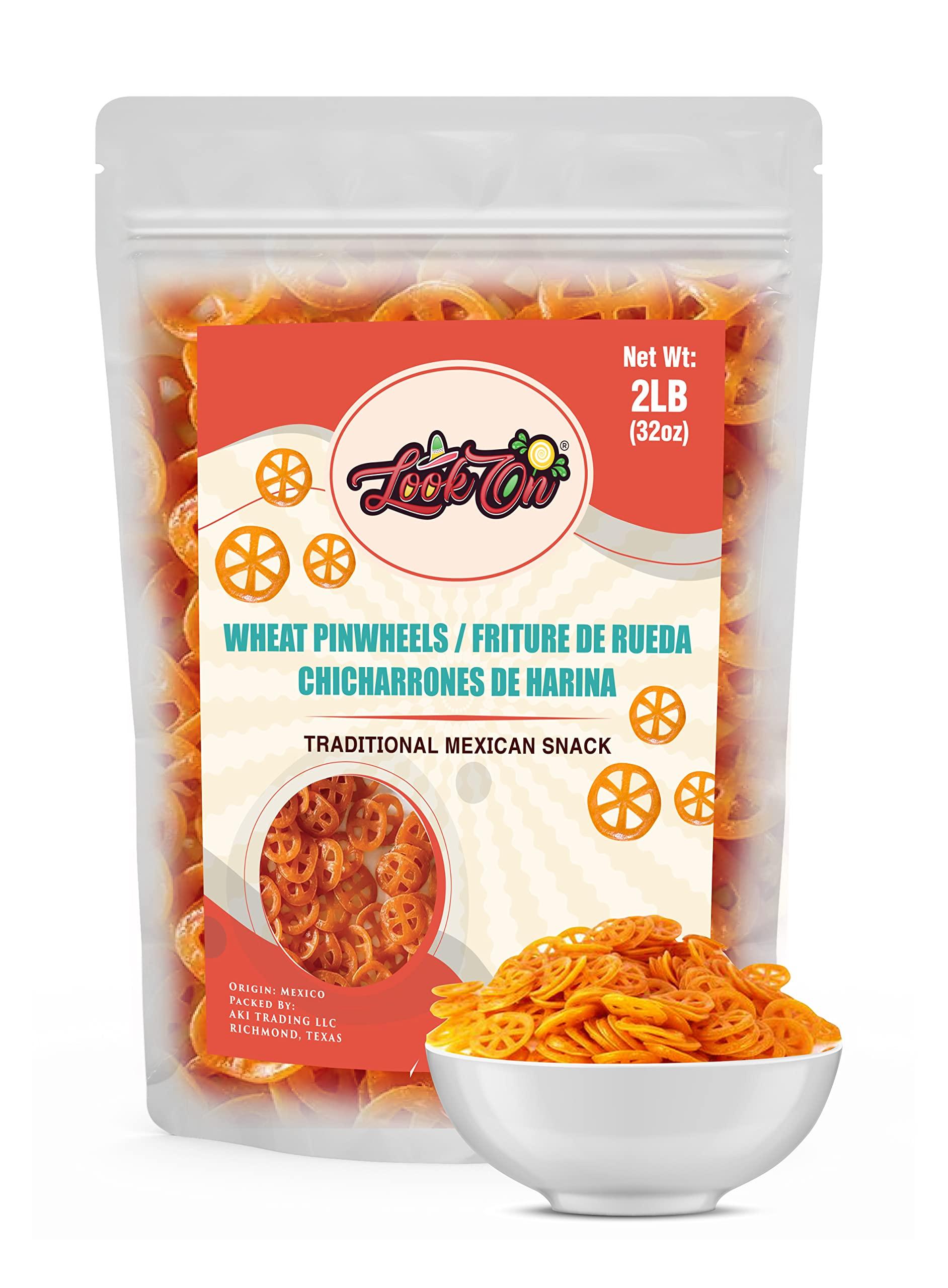 LookOn Duritos (Duros) 2LB - Wheat Pinwheels Snacks - Fritura De Rueda - Mexicans Traditional Chicharrones De Harina - Wheel Puffs Chips by LookOn