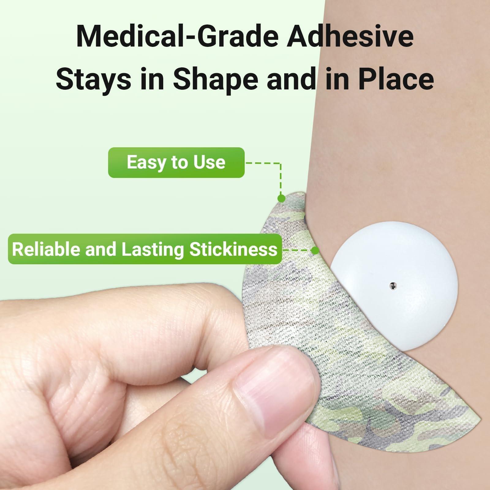 KOVOQ Kovoq Freestyle Libre 3 Sensor Adhesive Patches,Patterned Sensor Tape Protector,CGM Tape,16 pcs Colorful,Waterproof & Sweatproof,Sensor Covers for Kids Women Men,Sensor Tape,Camouflage