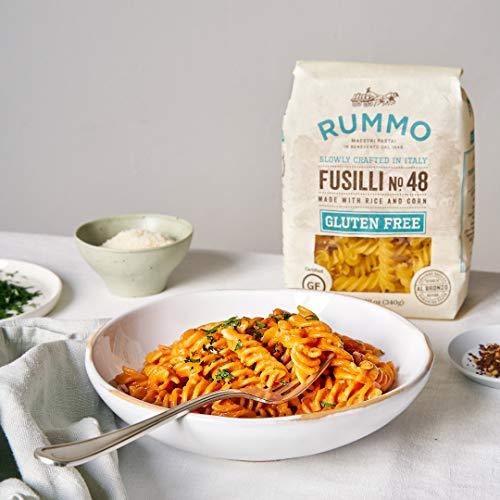 Rummo Rummo Gluten Free Fusilli N.48 - Gluten Free Fusilli Pasta Noodles, Made with Brown Rice & Corn, Pasta from Italy - 12 Ounce (Pack of 1)