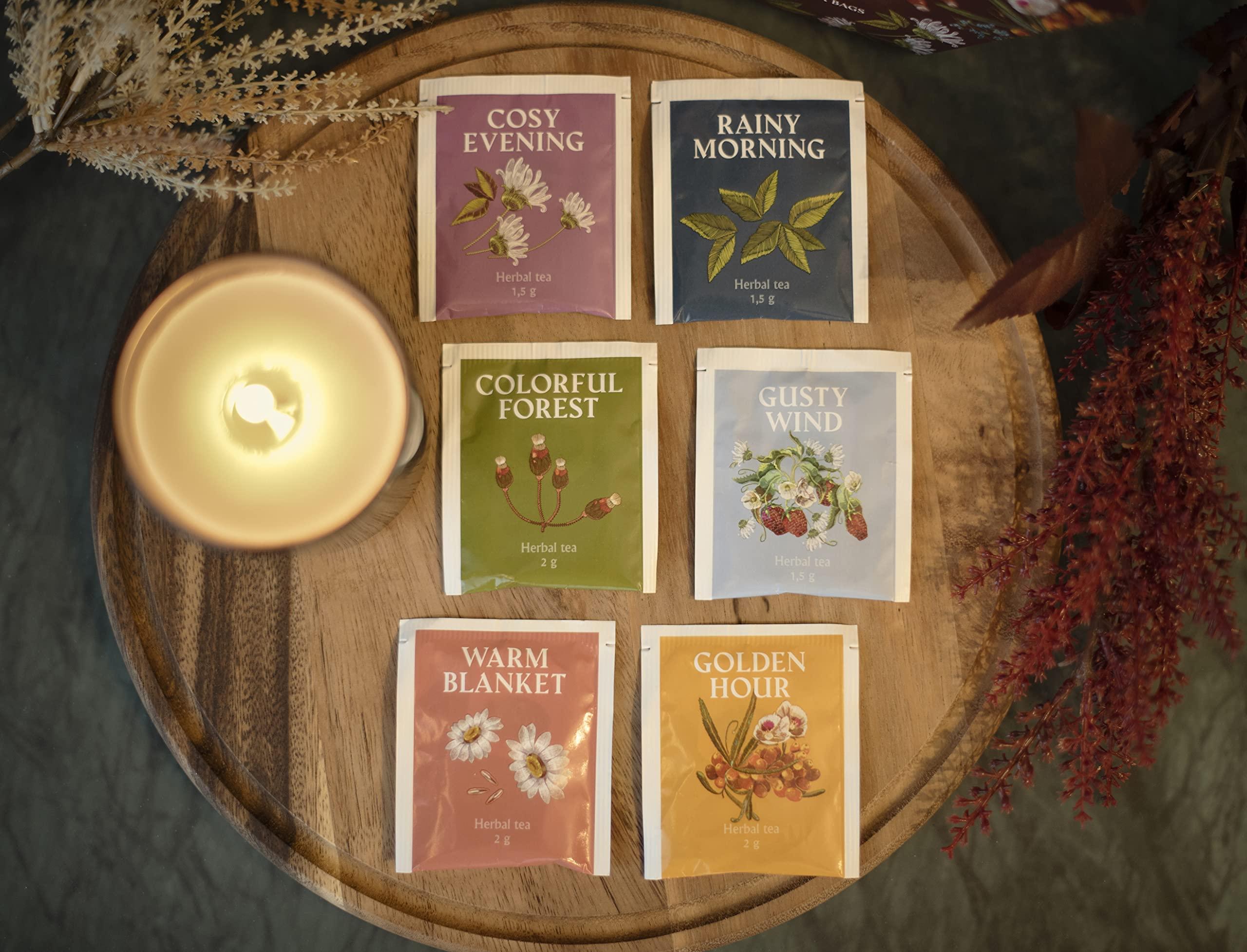 ACORUS ACORUS Autumn Taste Tea Set, Natural Herbal Tea Variety Pack, Assorted Tea Box, Tea Gift Set of 6 Different Teas, Herbal Tea Sampler of 60 Tea Bags Individually Wrapped, Discover Rich Autumn Teas