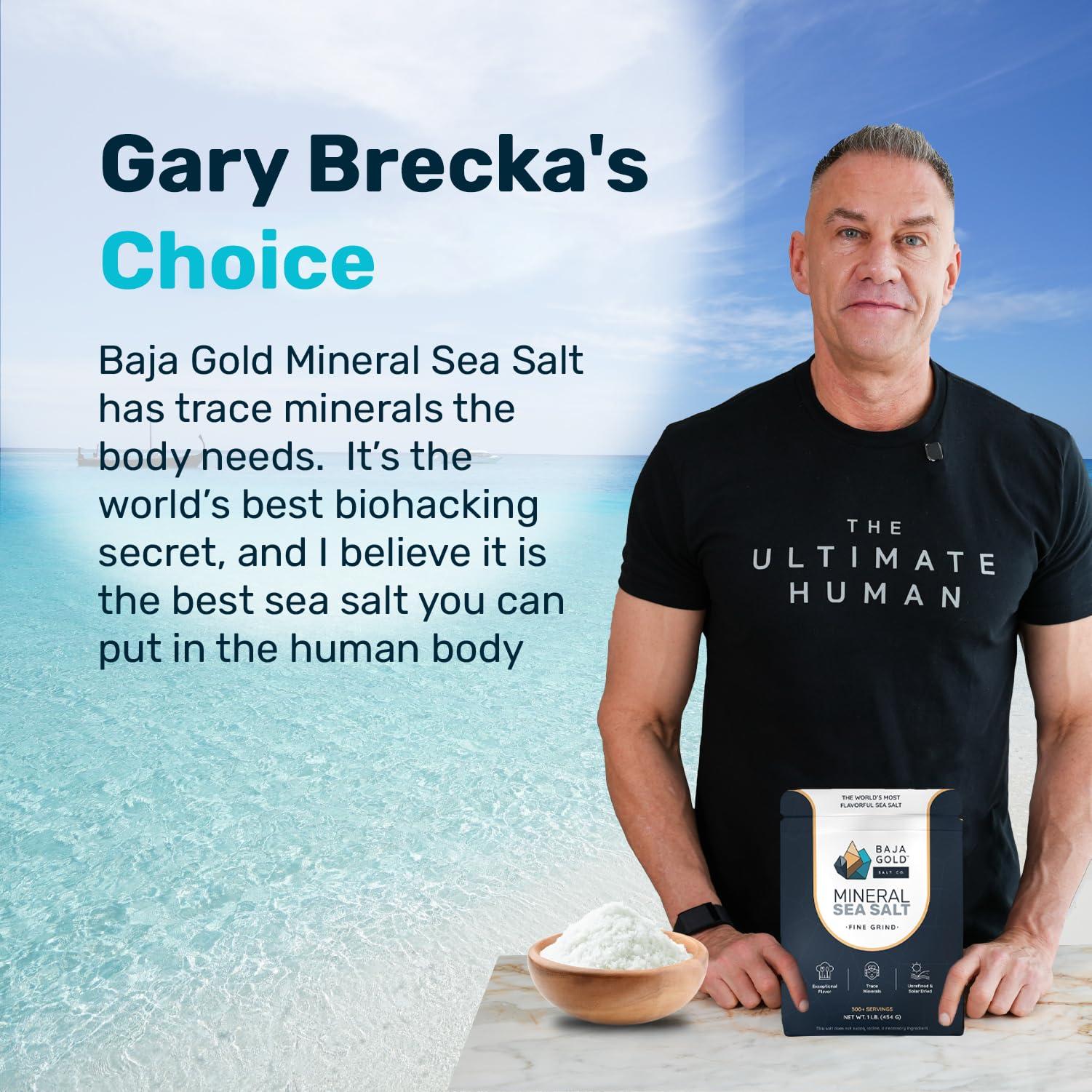 Baja Gold Baja Gold Mineral Sea Salt - Pure & Organic Authentic Salt for Cooking & Baking | Fine Grind Sea Salt - Low Sodium | Natural Baja Salt - Ideal for All Culinary Uses | 1 lb. Resealable Bag, 300+ Servings